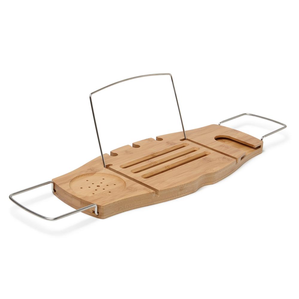 Umbra Aquala Bathtub Caddy Natural 020390 390 The Home Depot Umbra Aquala Bathtub Caddy Natural