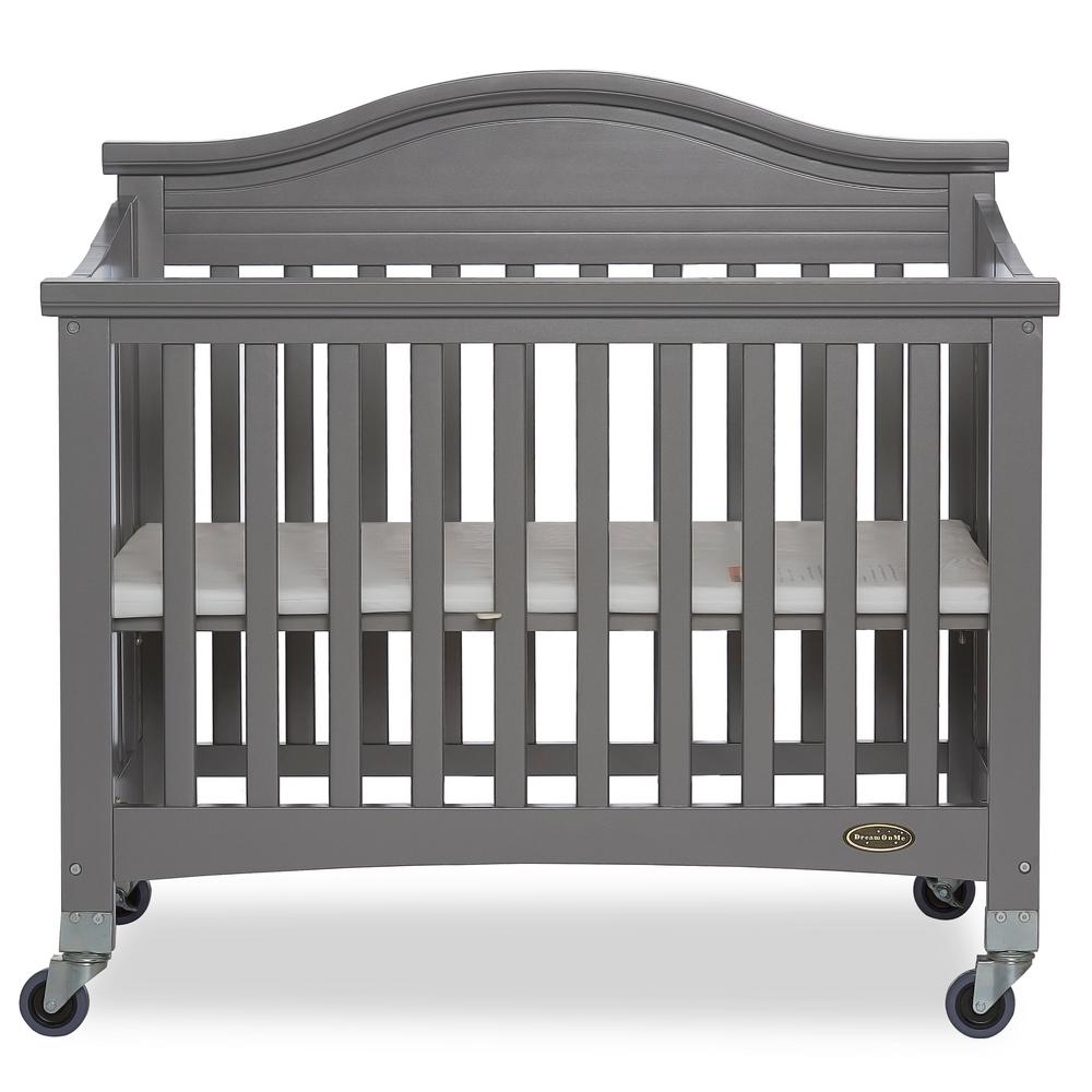 grey metal crib
