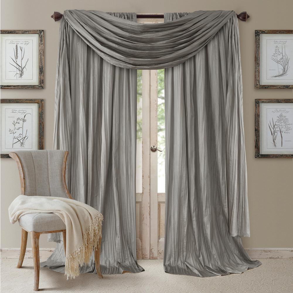 Elrene Athena Faux Silk Window Curtain And Scarf Set 026865856040 Elrene Athena Faux Silk Window Curtain And Scarf Set