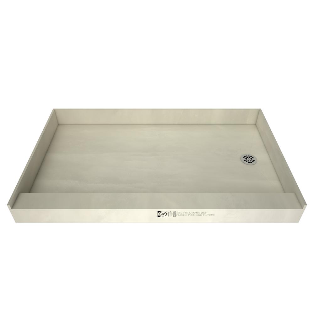 Tile Redi Redi Base 30 in. x 54 in. Single Threshold Shower Base with Right Drain and Polished Chrome Drain Plate