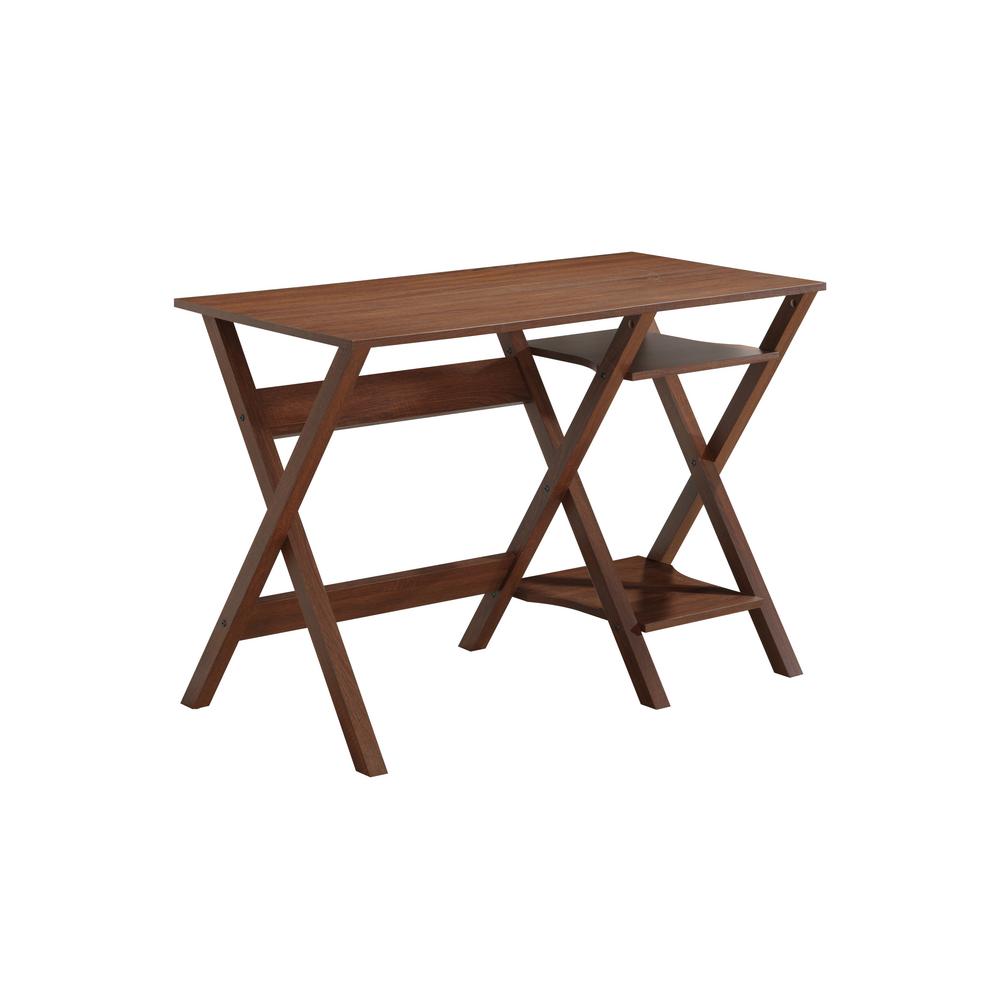 Techni Mobili Oak Writing Desk With Side Shelves Rta 8402 The Techni Mobili Oak Writing Desk With Side Shelves