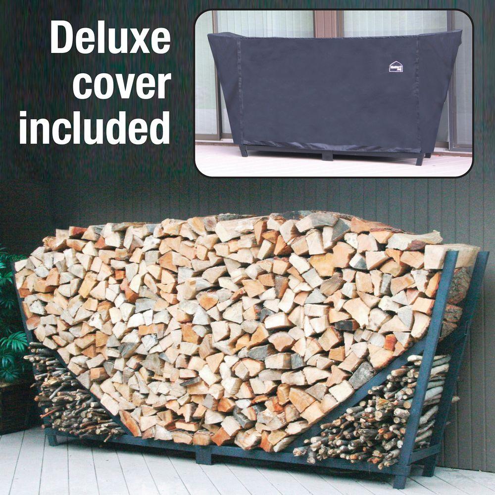 ShelterIT 8 ft. HeavyDuty Firewood Log Rack with Cover23108 The