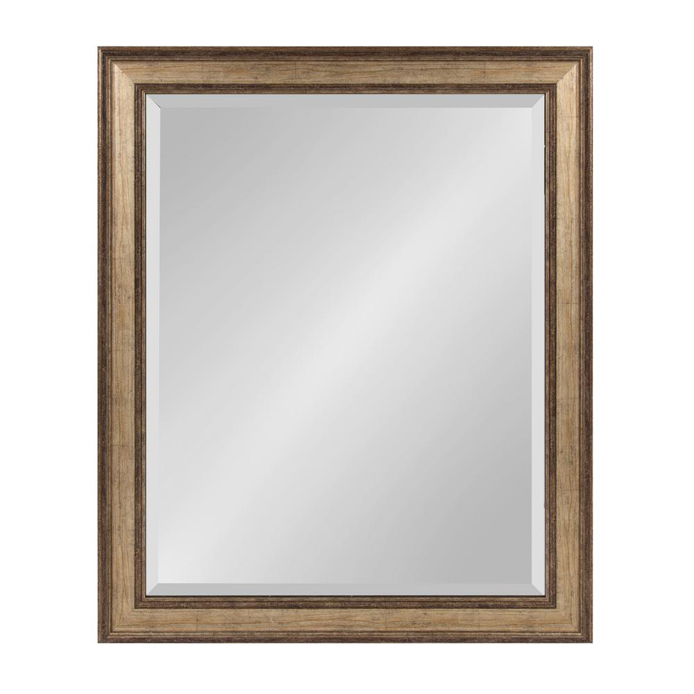 Kate and Laurel Corrigan Rectangle Gold Wall Mirror-212983 - The Home Depot