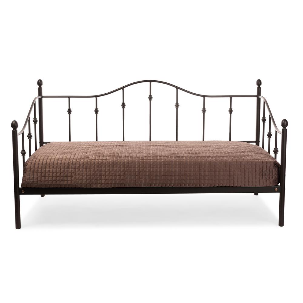 Baxton Studio Elsie Vintage Industrial Black Finished Metal Daybed ...