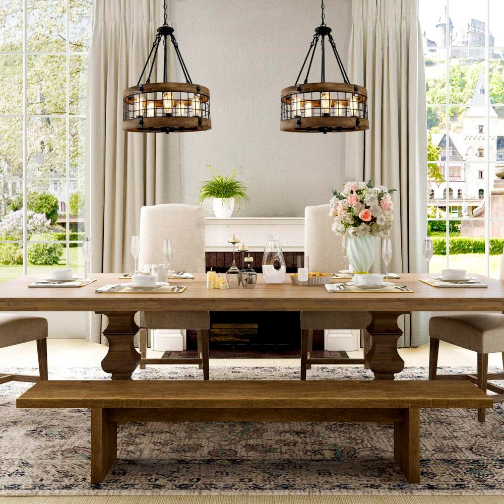 farmhouse dining table light