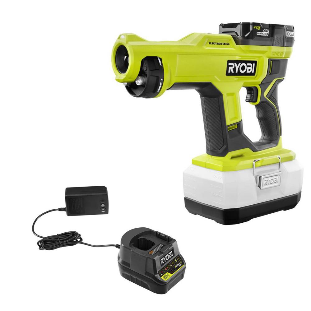 Photo 1 of (WATER WITHIN TOOL)
RYOBI ONE+ 18V Cordless Handheld Electrostatic Sprayer Kit with (1) 2.0 Ah Battery and Charger