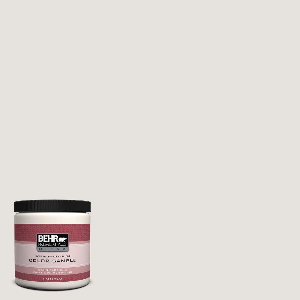 Behr Premium Plus Ultra 8 Oz Ul250 13 White Opal Matte Interior Ul250 13 White Opal Matte Interior Exterior Paint And Primer In One Sample