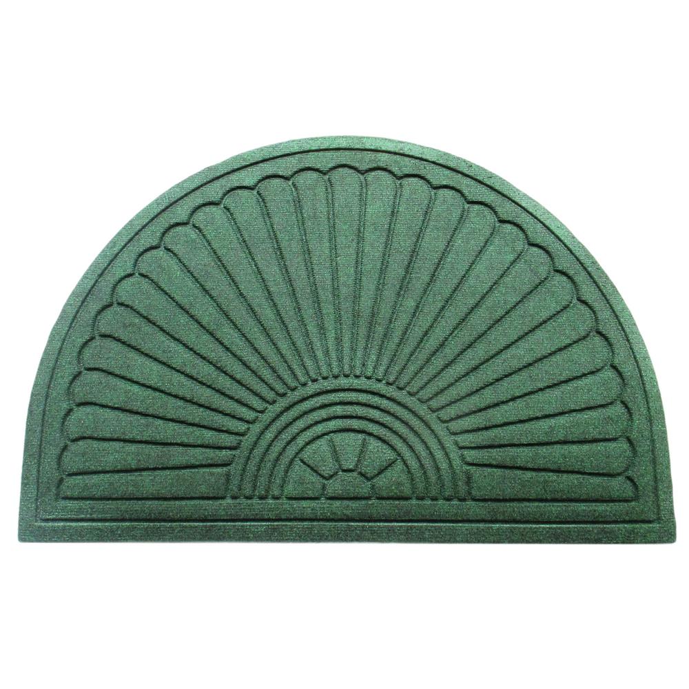 A1HC HalfMoon Green 24 in. x 36 in. EcoPoly Indoor/Outdoor Mat with