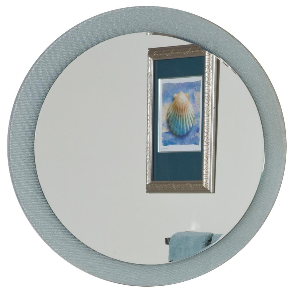 Decor Wonderland 28 In. X 28 In. Single Round Zoe Bathroom Mirror With 