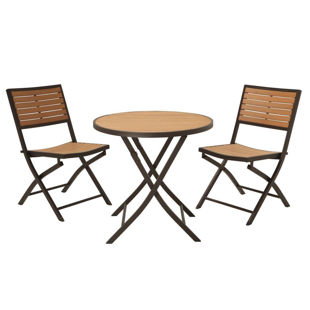 Lifetime 3Piece Folding Patio Bistro Set60074U The Home Depot