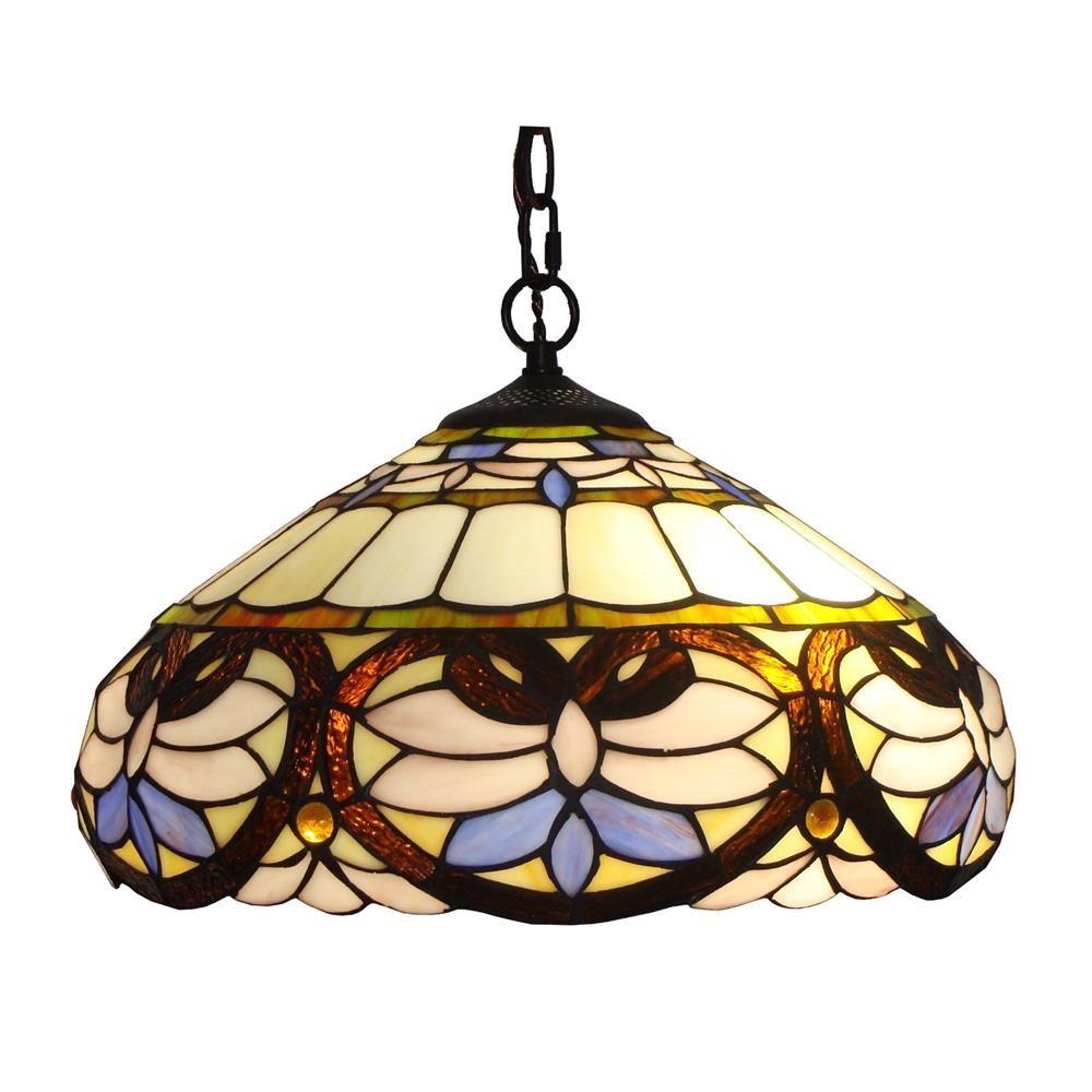 Amora Lighting Light Tiffany Style Baroque Pendant Am Hl The Home Depot