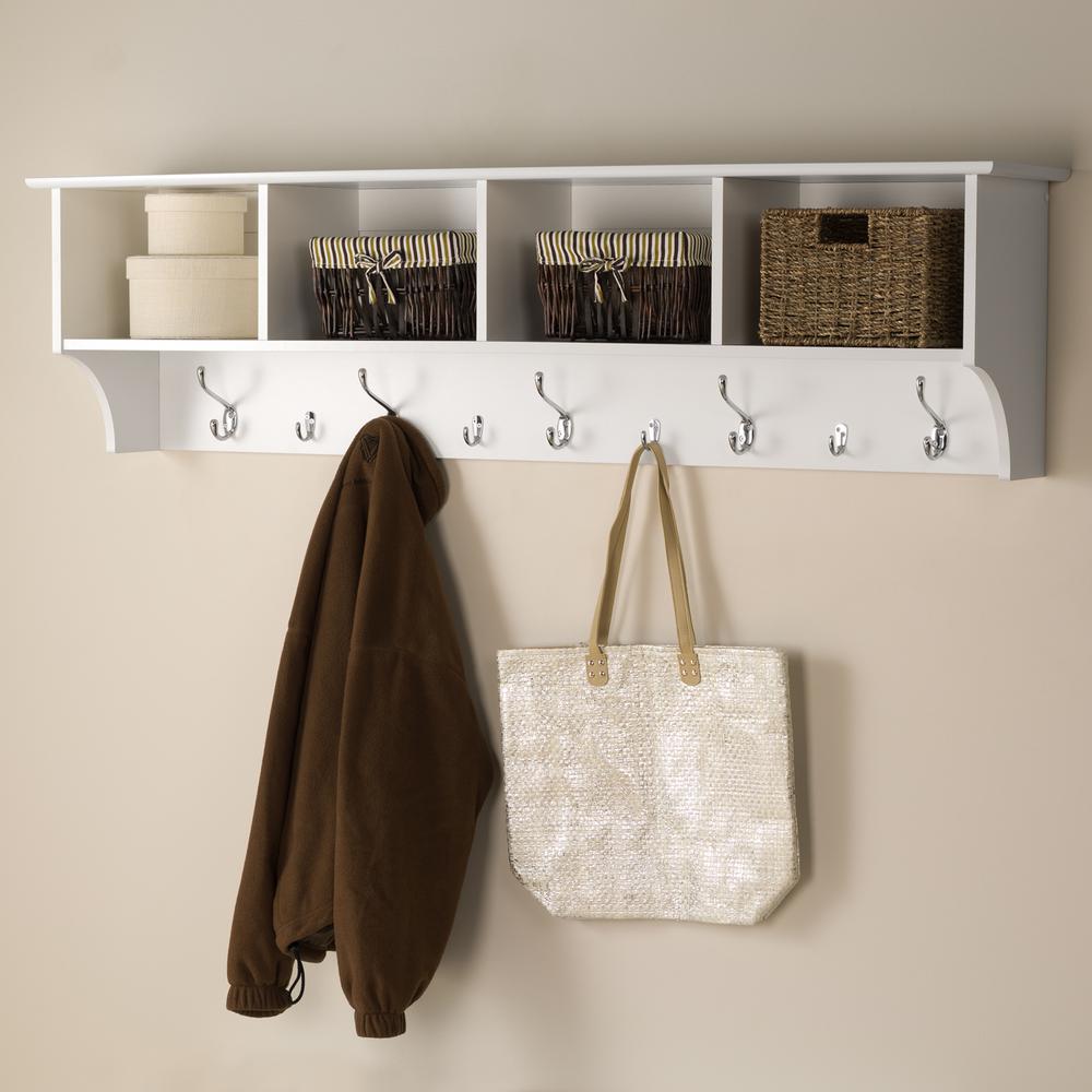 Prepac 60 in. WallMounted Coat Rack in WhiteWEC6016 The Home Depot