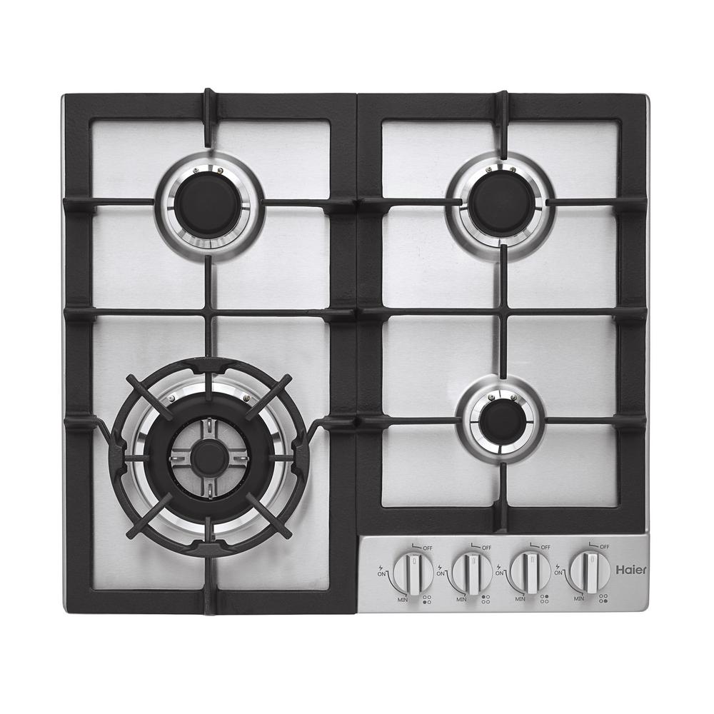 Haier 24 In Gas Cooktop In Stainless Steel With 4 Burners