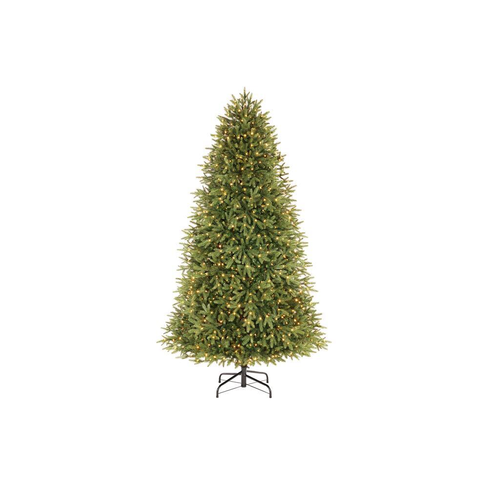 Home Accents Holiday 7.5 ft Jackson Noble Fir LED Pre-Lit Artificial Christmas Tree with 1200 Color Changing Micro Dot Lights