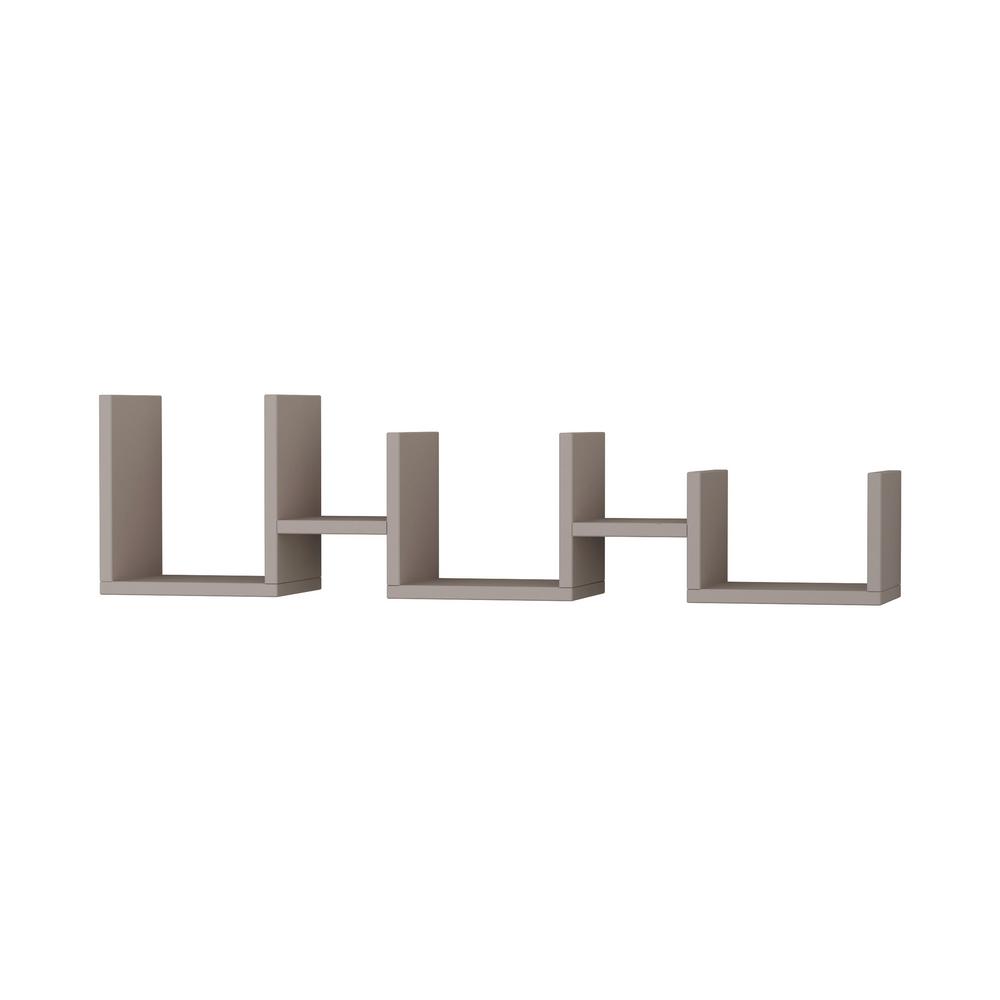Waseca Light Mocha Modern Wall Shelf Waseca Light Mocha Modern Wall Shelf