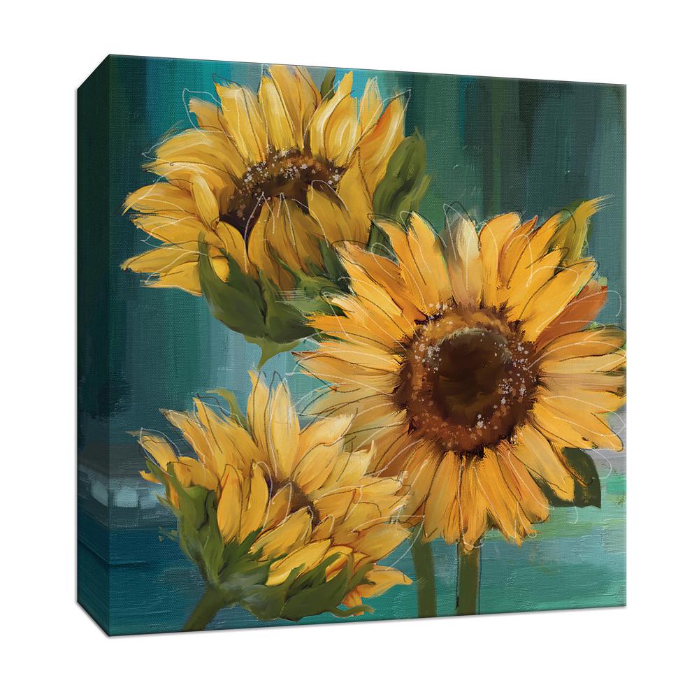 Ptm Images 15 In X 15 In Sunflower I Canvas Wall Art 9 164730 The Home Depot