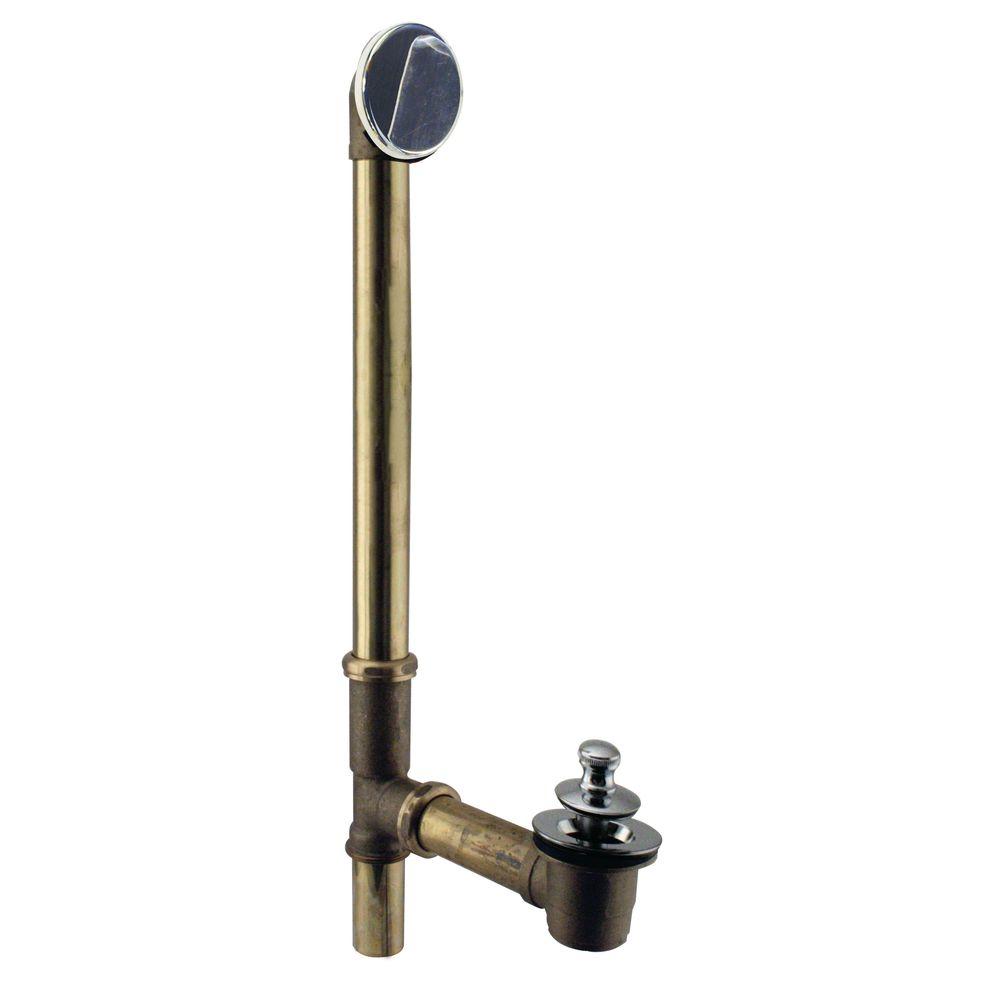 Westbrass Illusionary 17GA Brass 22-1/2 In. Bath Waste And Overflow ...