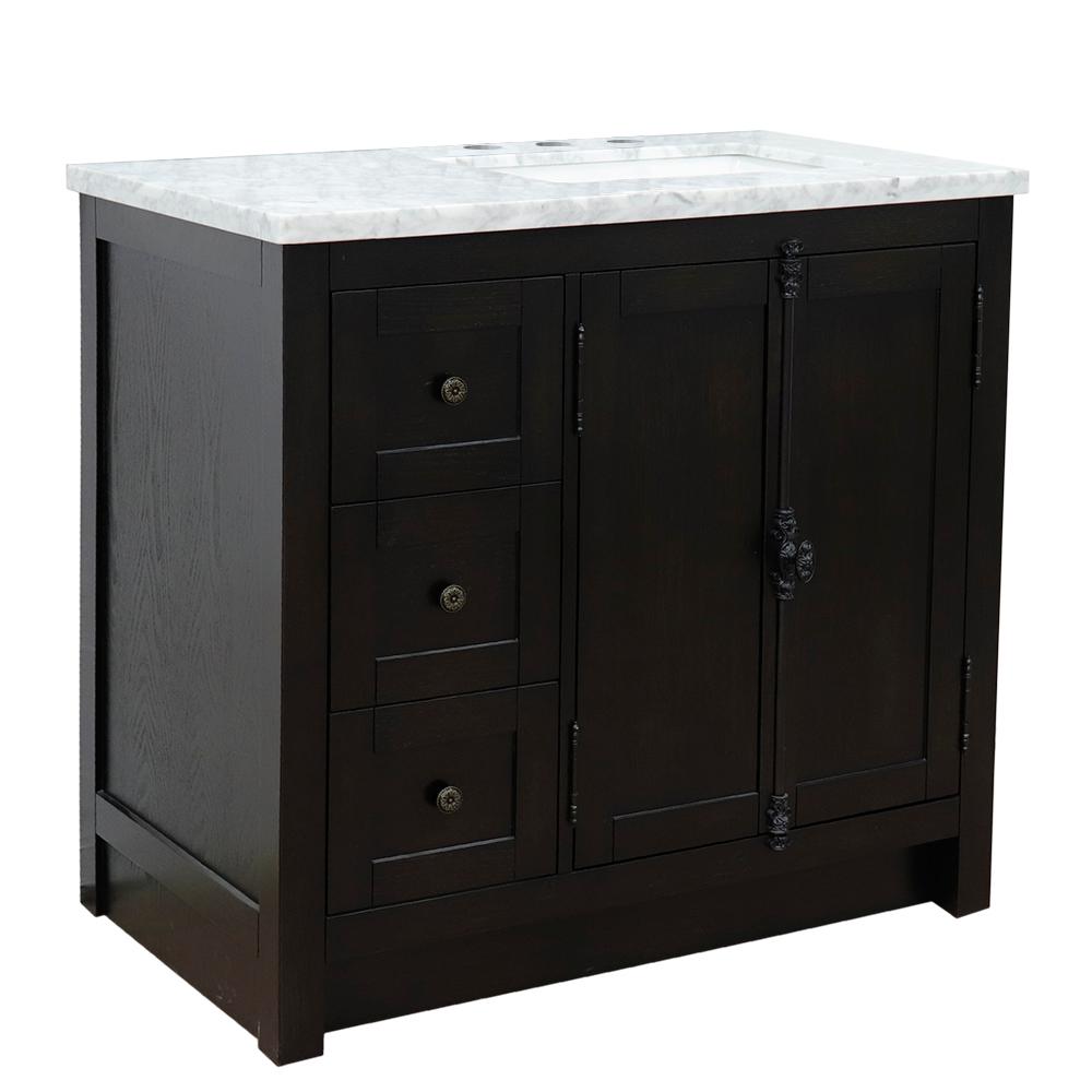Bellaterra Home 37 in. W x 22 in. D x 36 in. H Bath Vanity ...