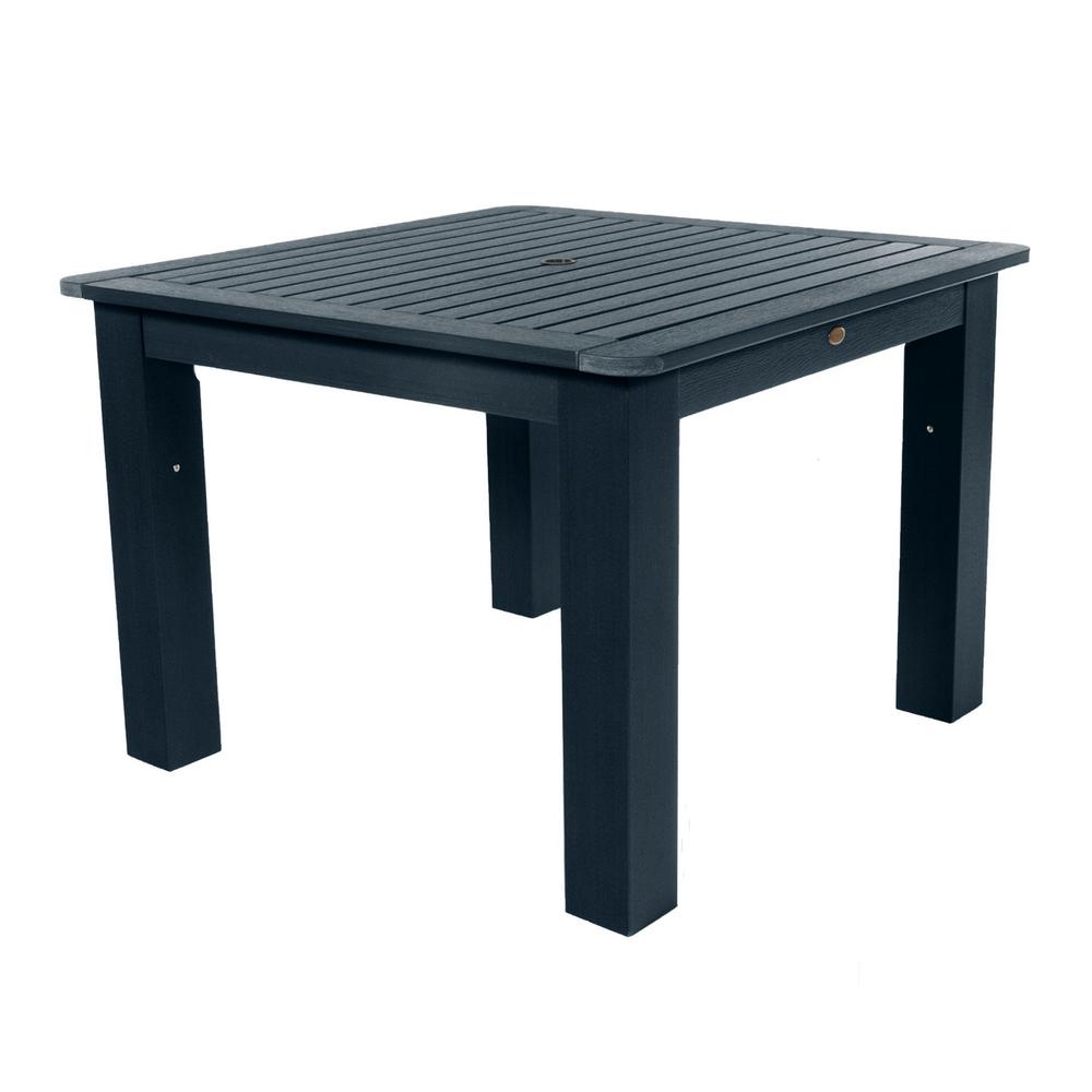 Highwood Federal Blue Square Plastic Outdoor Dining Table Ad Dtb44