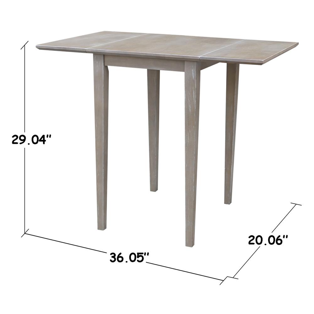 International Concepts Weathered Taupe Gray Small Drop Leaf Dining International Concepts Weathered Taupe Gray Small Drop Leaf Dining Table
