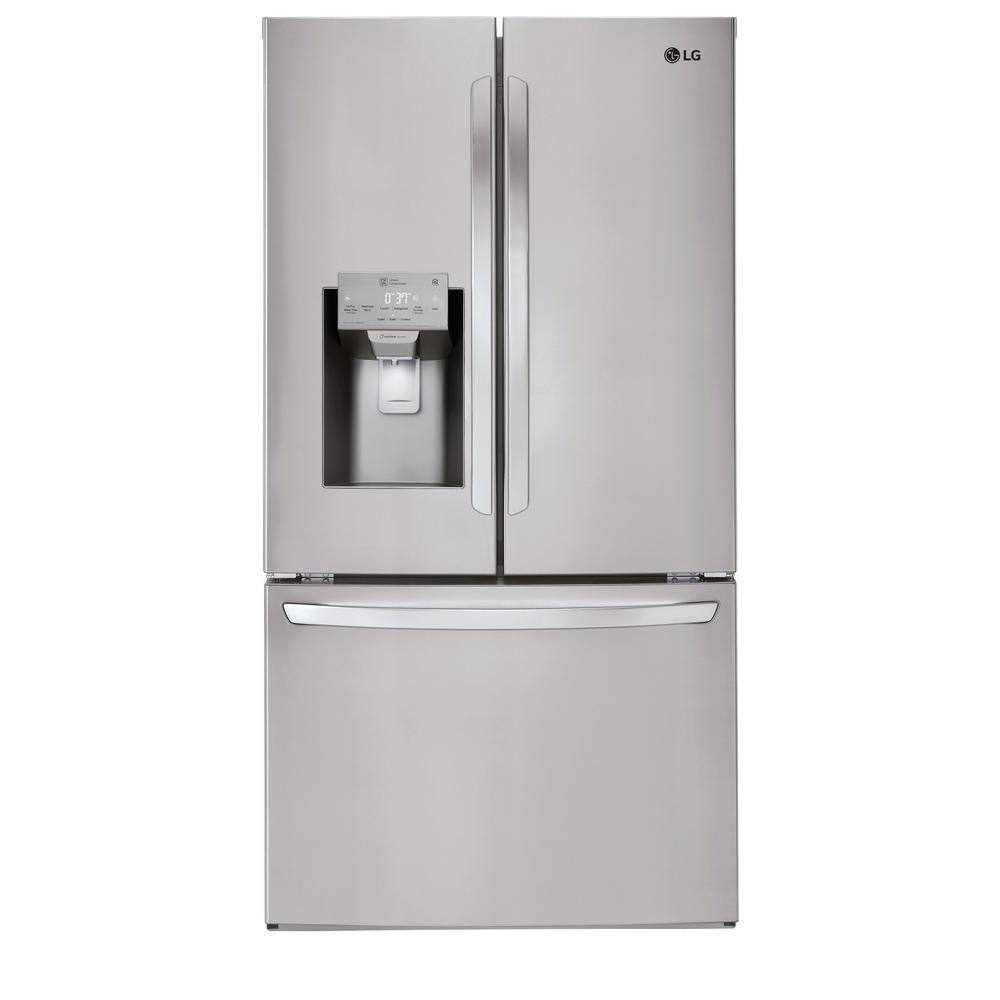 LG Electronics 27.9 cu. ft. French Door Smart Refrigerator with Wi-Fi Enabled in Stainless Steel
