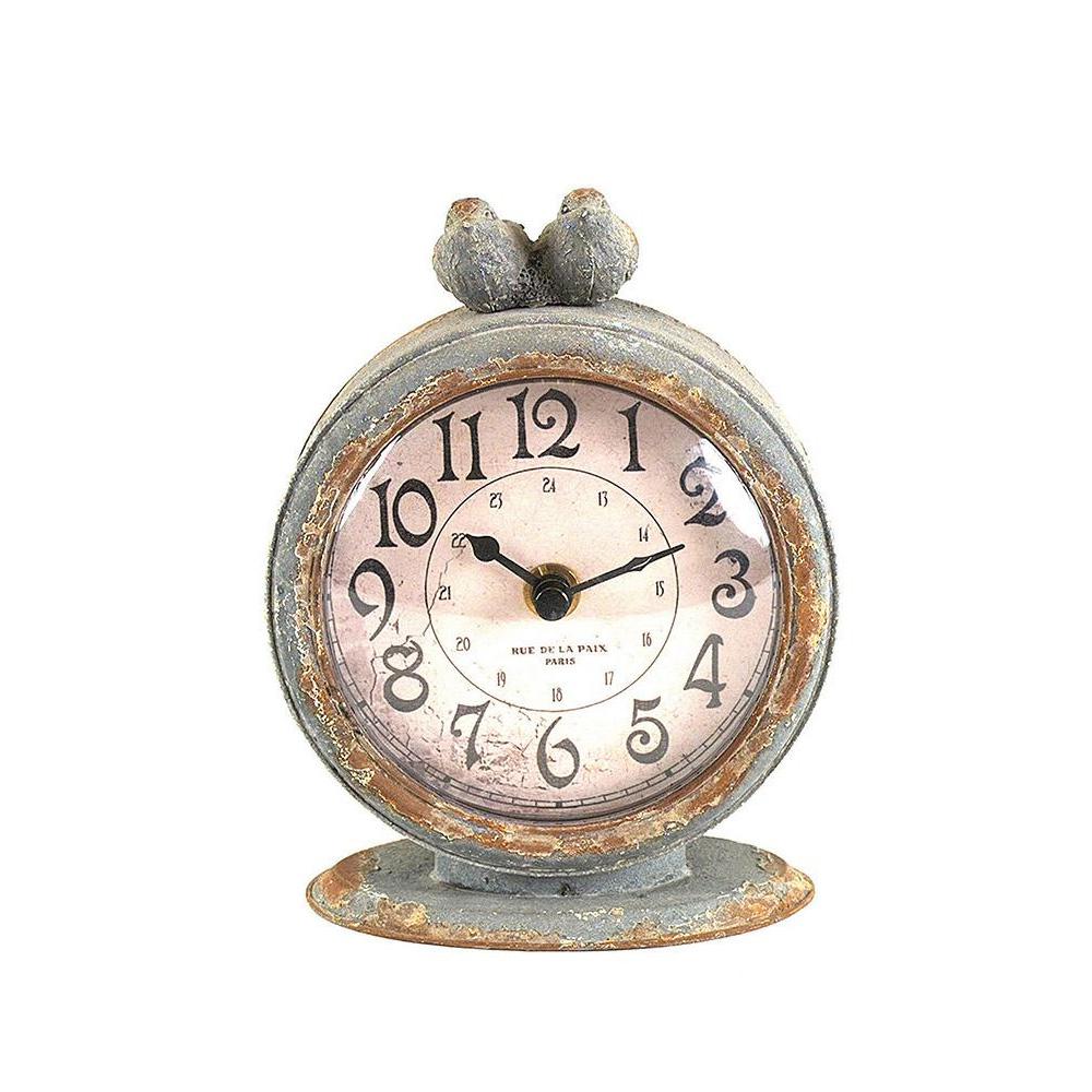 3r Studios Two Birds Round Table Clock Da3835 The Home Depot 3r Studios Two Birds Round Table Clock