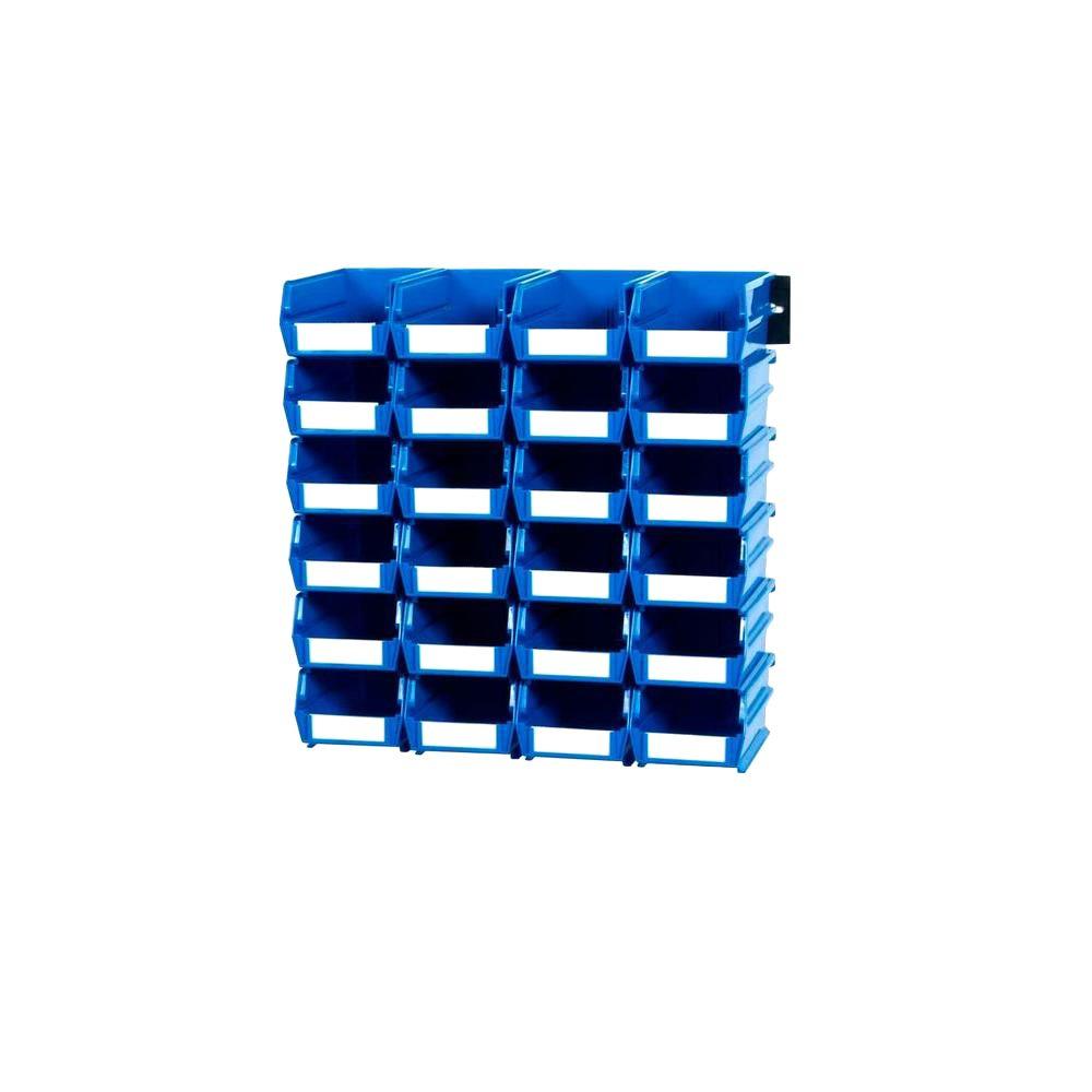 Triton LocBin 0.212Gal. Small Bin System in Blue (24Bins) and 2Wall