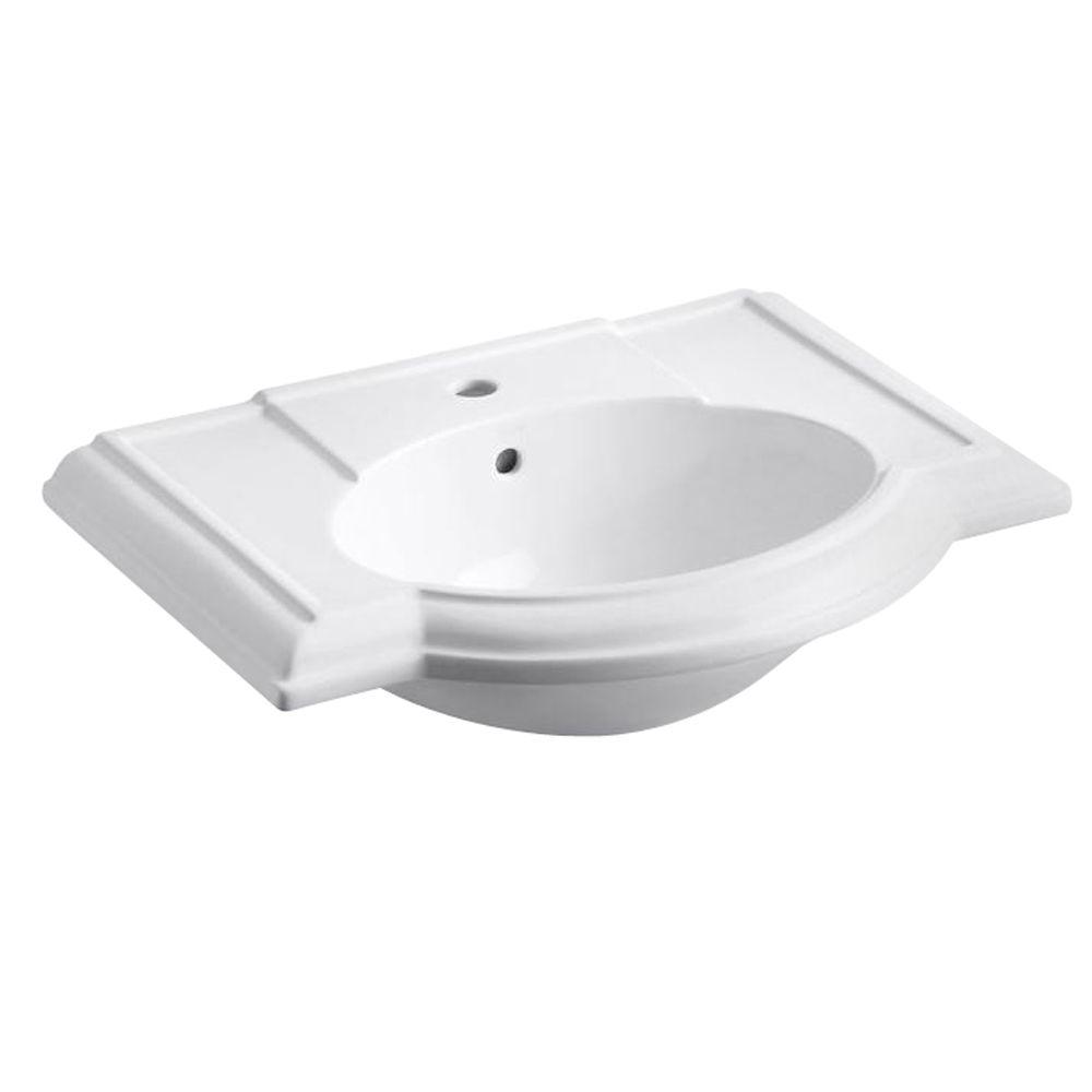 KOHLER Devonshire 47/8 in. Vitreous China Pedestal Sink Basin in White