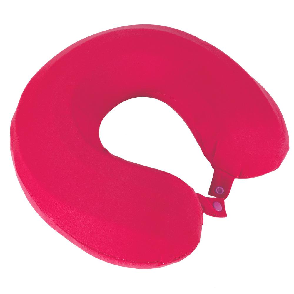 Lavish Home Pink Breathable Memory Foam Neck Travel Pillow M892009 