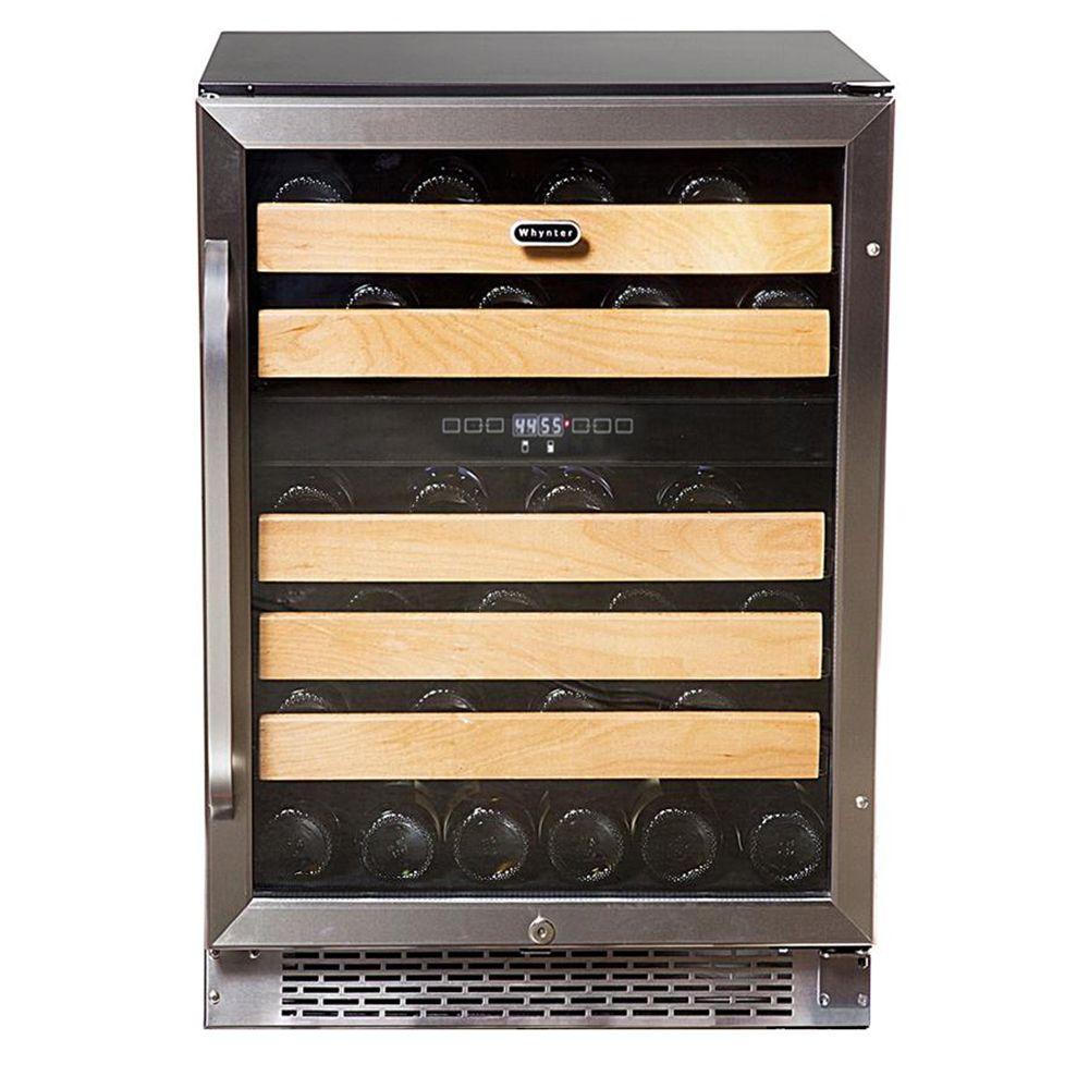 Best Rated Beverage Wine Combos Coolers The Home Depot 46 Bottle 750 Ml Dual Temperature Zone Built In Wine Refrigerator