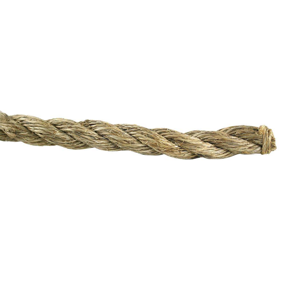 Everbilt 1 in. x 75 ft. Natural Twisted Manila Rope-70290 - The Home Depot