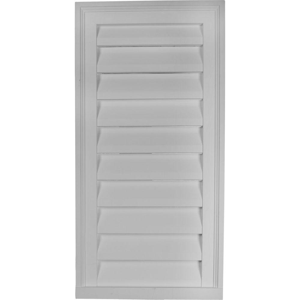 Ekena Millwork 2 in. x 18 in. x 36 in. Functional Vertical Gable Louver