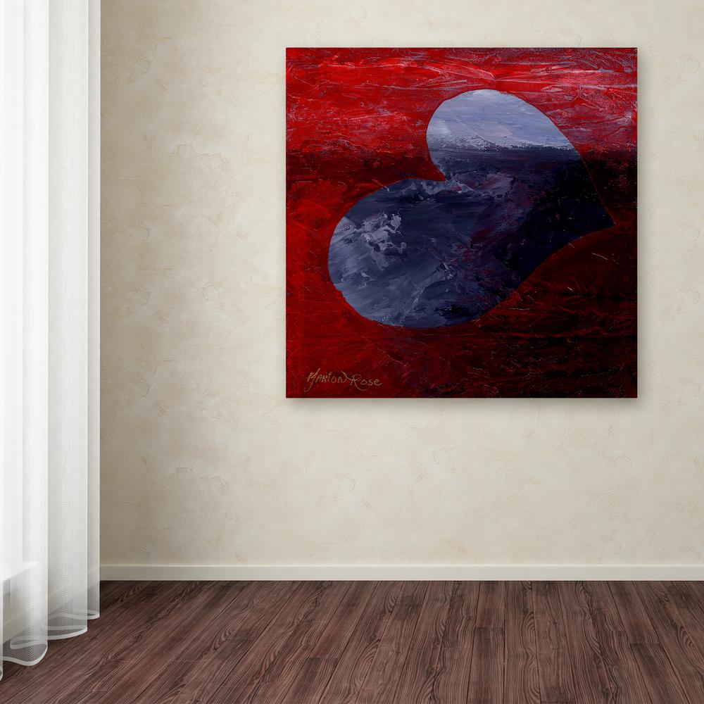 18 In X Red Black By Marion Rose Printed Canvas Wall Art