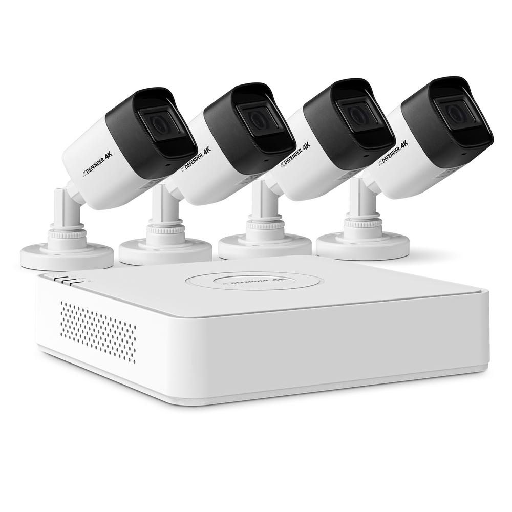 Reviews for Defender Ultra HD 4K (8MP) 4 Channel 1TB DVR Wired Security Camera System with