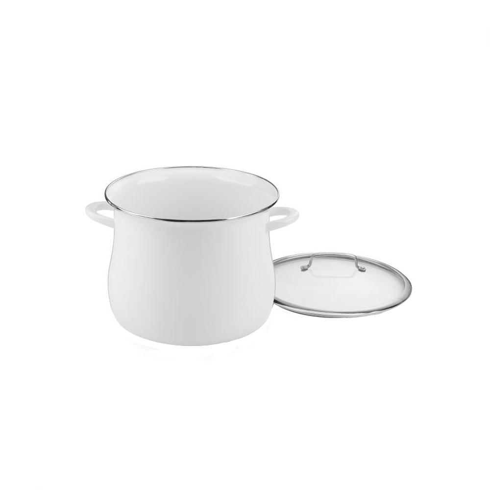 UPC 086279125729 product image for 16 Qt. White Stockpot with Cover | upcitemdb.com