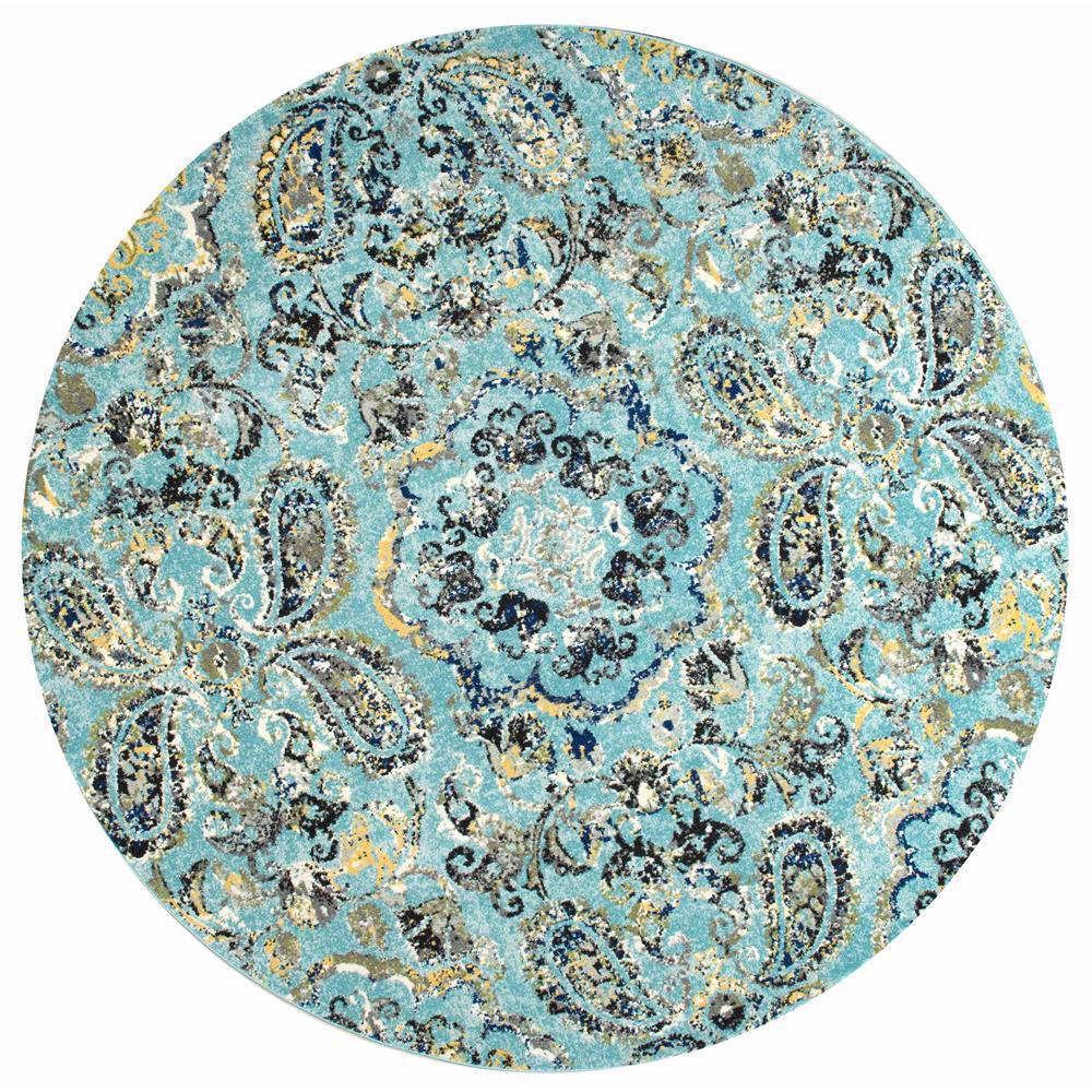 Nuloom Taunya Aqua 8 Ft X Round Area Rug