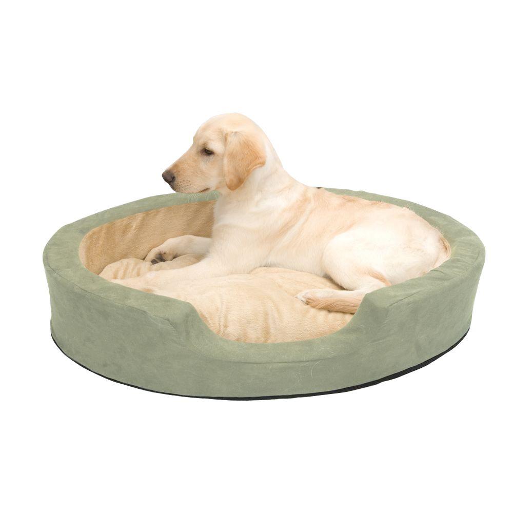 Large Sage Heated Dog Bed-100213009 