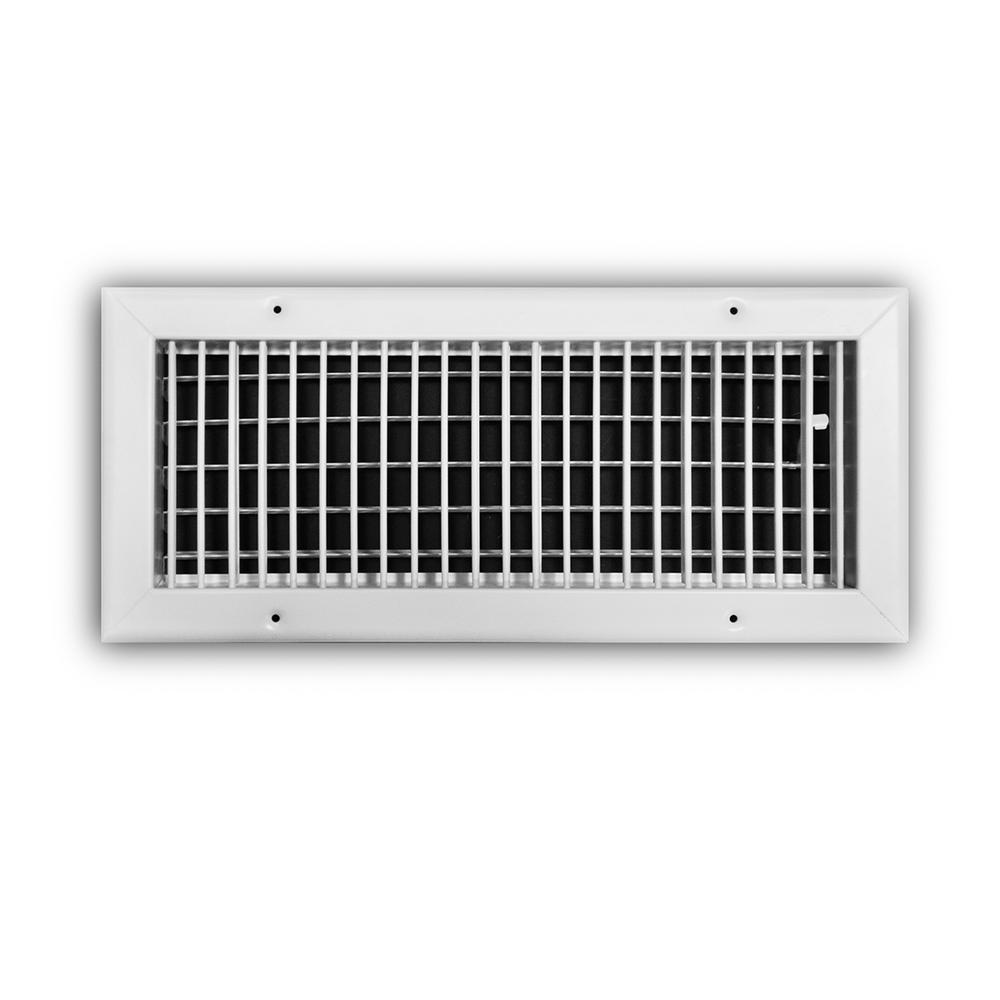 Decor Grates 6 in. x 14 in. Scroll White Painted Wall and Ceiling