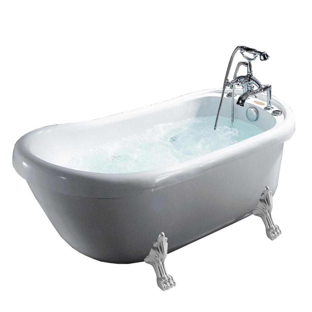 48 inch acrylic clawfoot tub