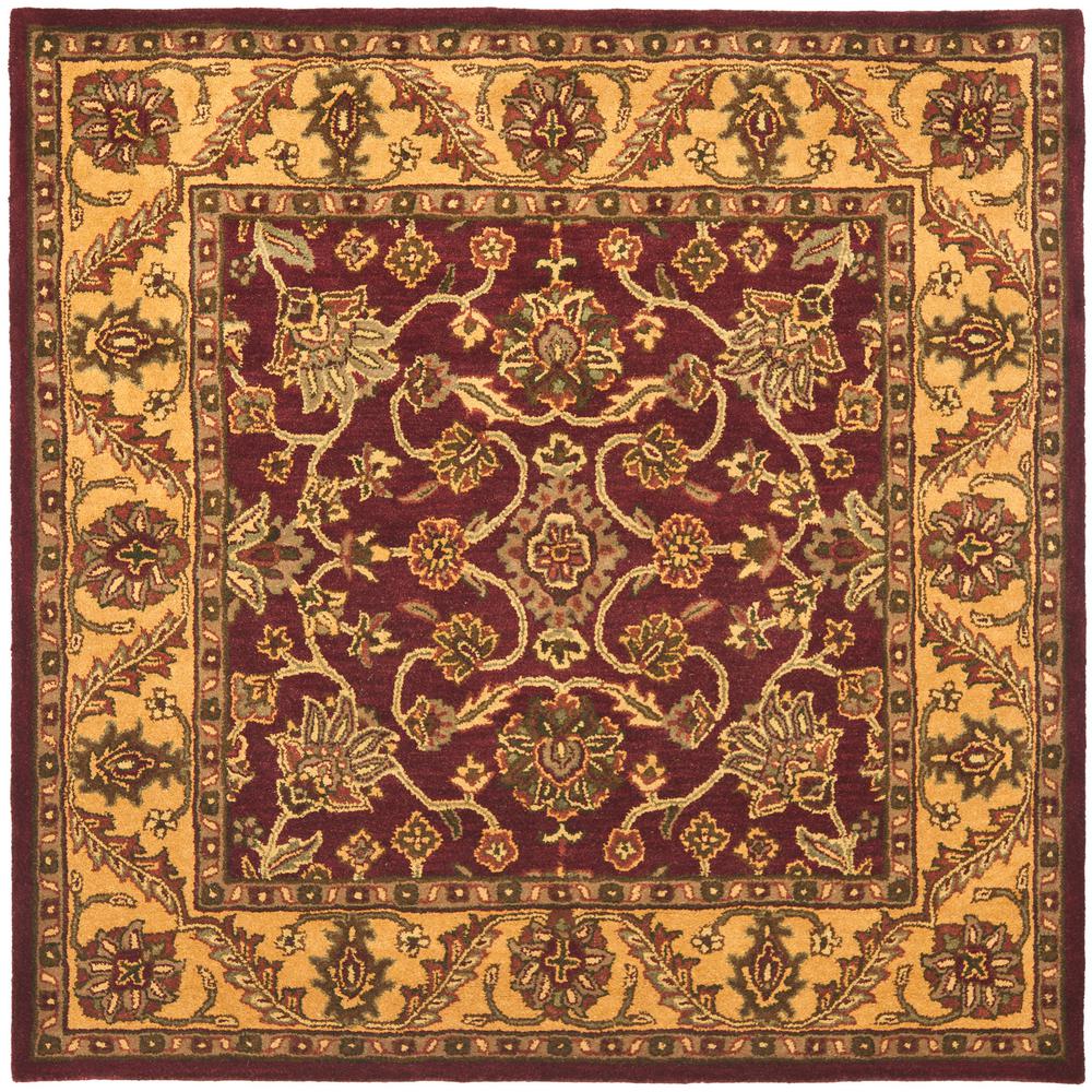 Safavieh Golden Jaipur Burgundy/Gold 8 ft. x 8 ft. Square Area RugGJ250C8SQ The Home Depot
