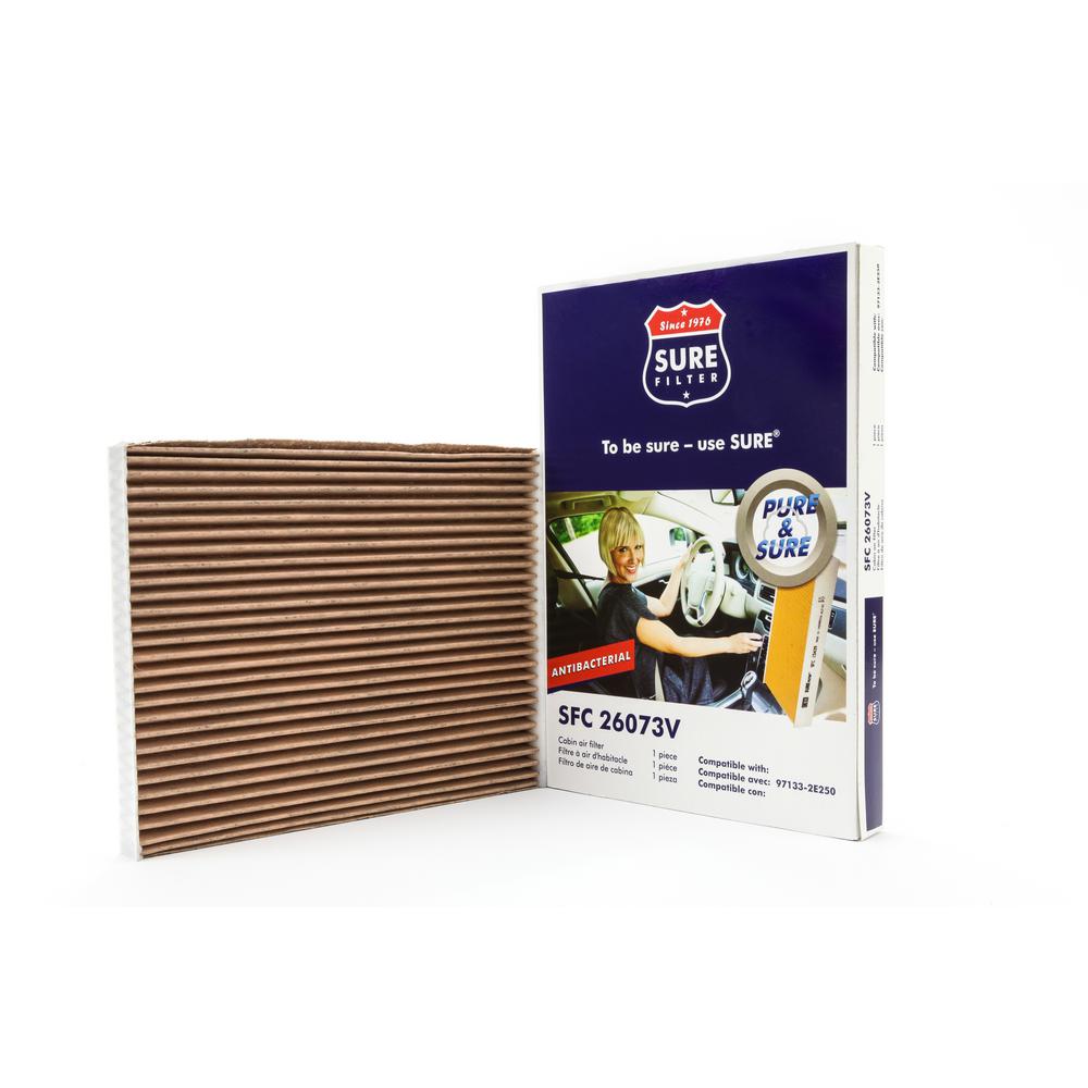 Sure Filter Replacement Antibacterial Cabin Air Filter for Wix 24761