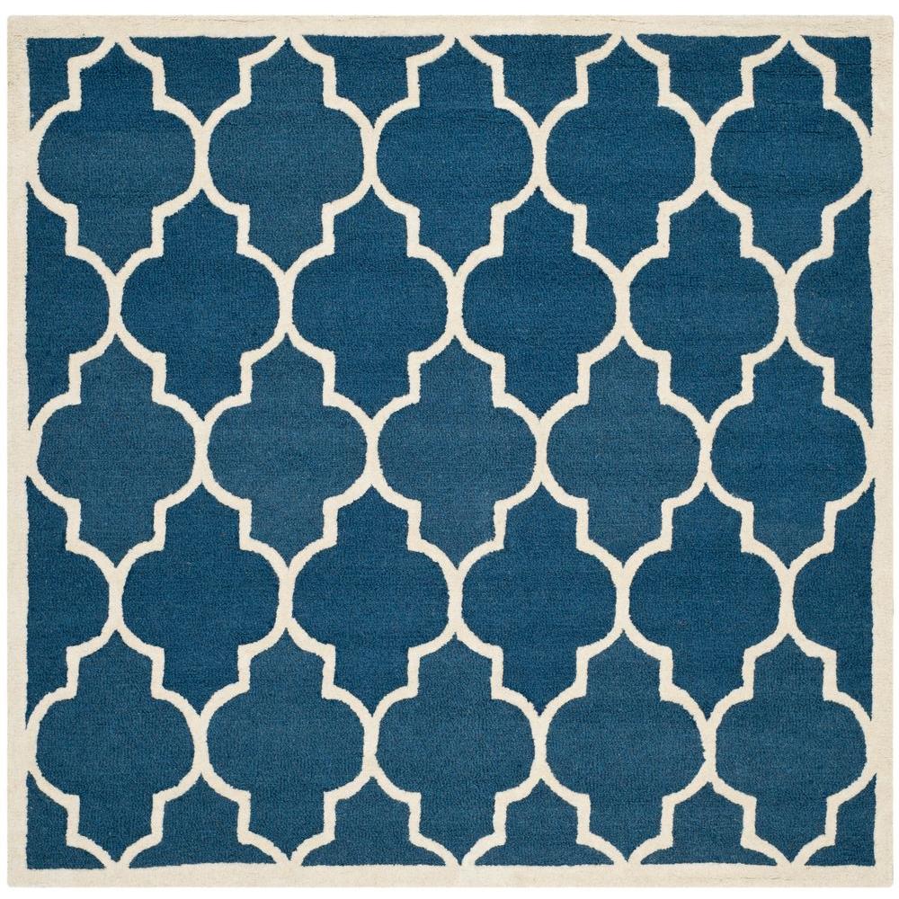 Safavieh Cambridge Navy Ivory 6 Ft X Square Area Rug Cam134g Safavieh Cambridge Navy Ivory 6 Ft X Square Area Rug