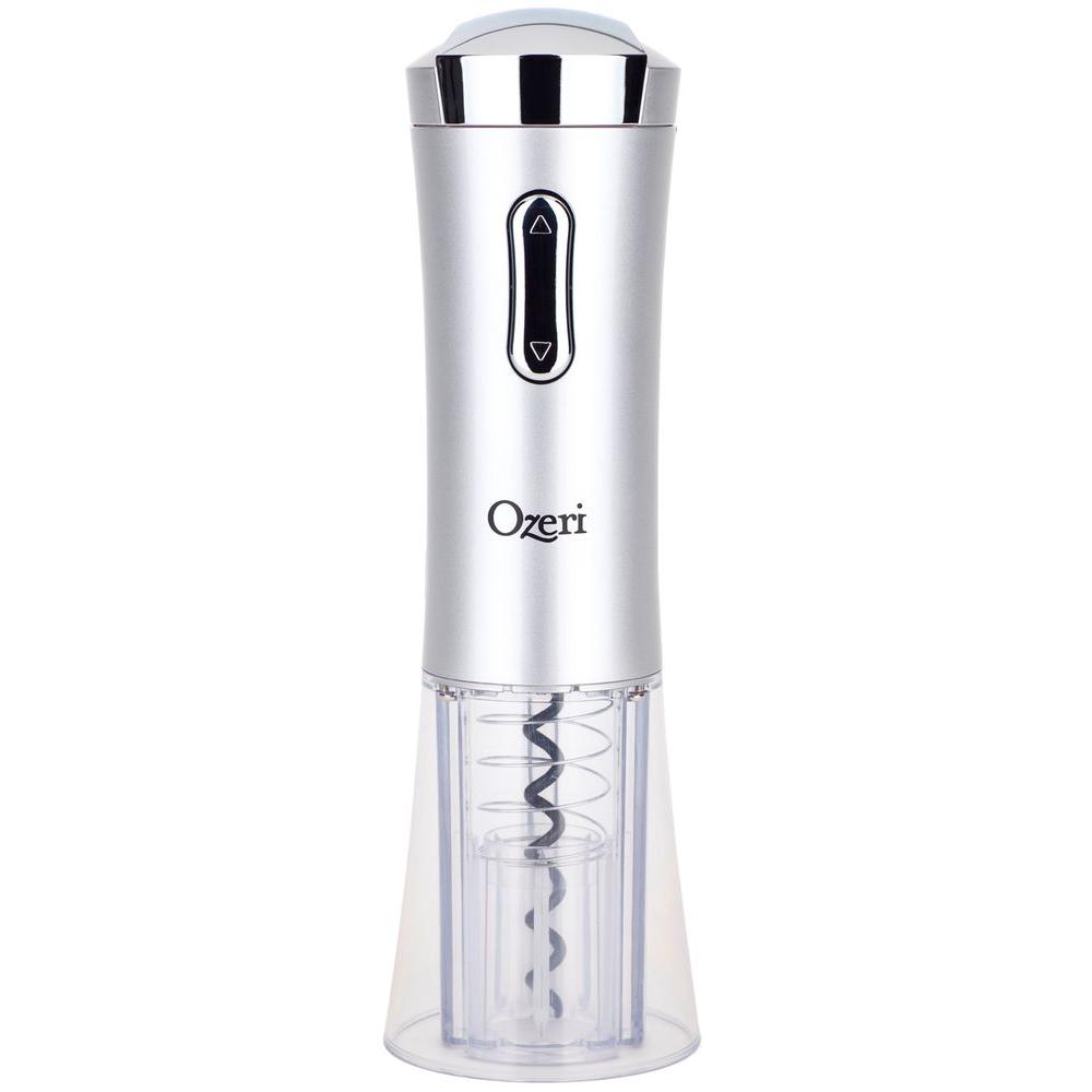 Ozeri Nouveaux Electric Wine Opener With Removable Free Foil Cutter In Silver Ow02a S The Home Depot