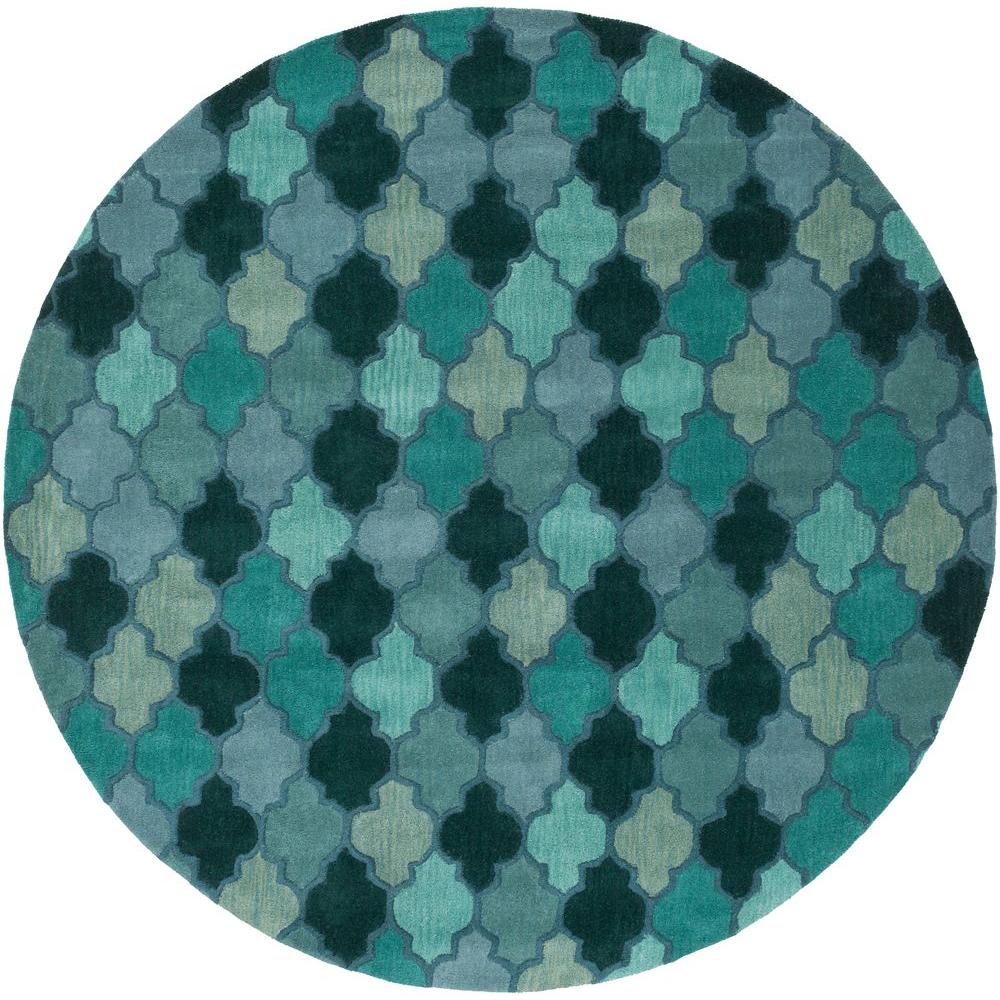 Artistic Weavers Falmouth Teal 8 Ft X Indoor Round Area Rug Junsele Teal 8 Ft X Round Indoor Area Rug