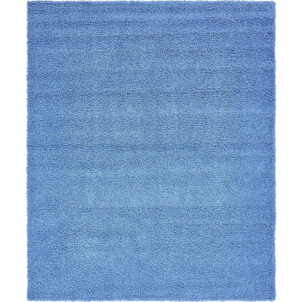 Unique Loom Solid Shag Periwinkle Blue 8 Ft X 10 Ft Area Rug
