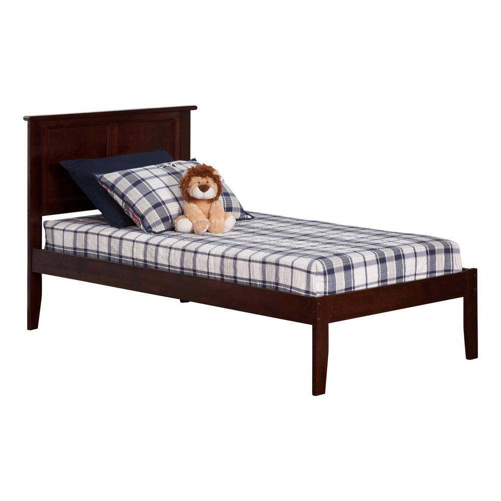 Atlantic Furniture Madison Walnut Twin Xl Platform Bed With Open Madison Walnut Twin Xl Platform Bed With Open Foot Board