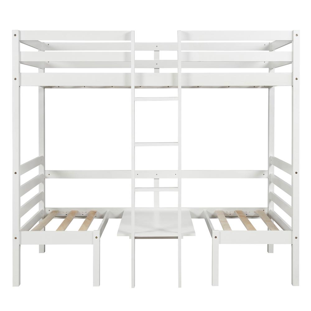 Harper Bright Designs White Multifunctional Bunk Bed With Desk