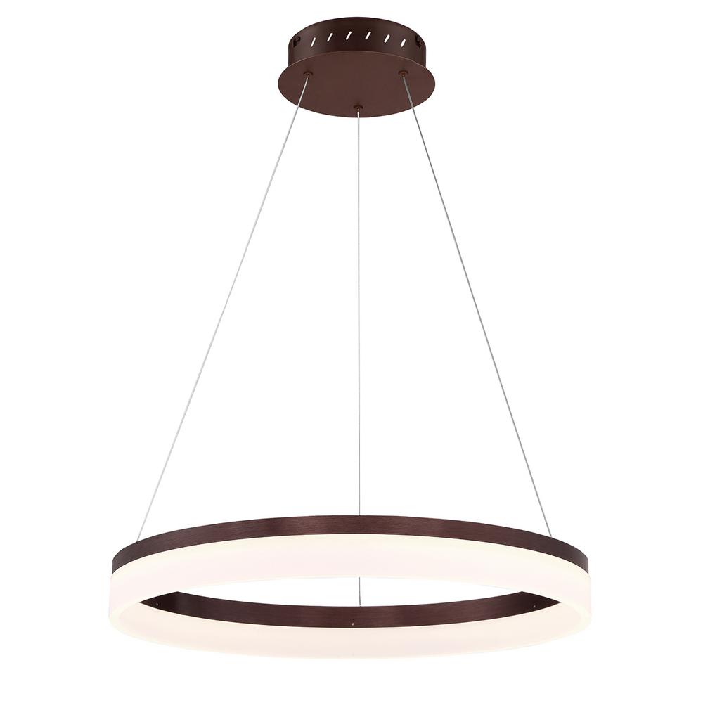 Bronze Integrated Led Chandeliers Lighting The Home Depot Minuta Collection 37 Watt Bronze Integrated Led Chandelier