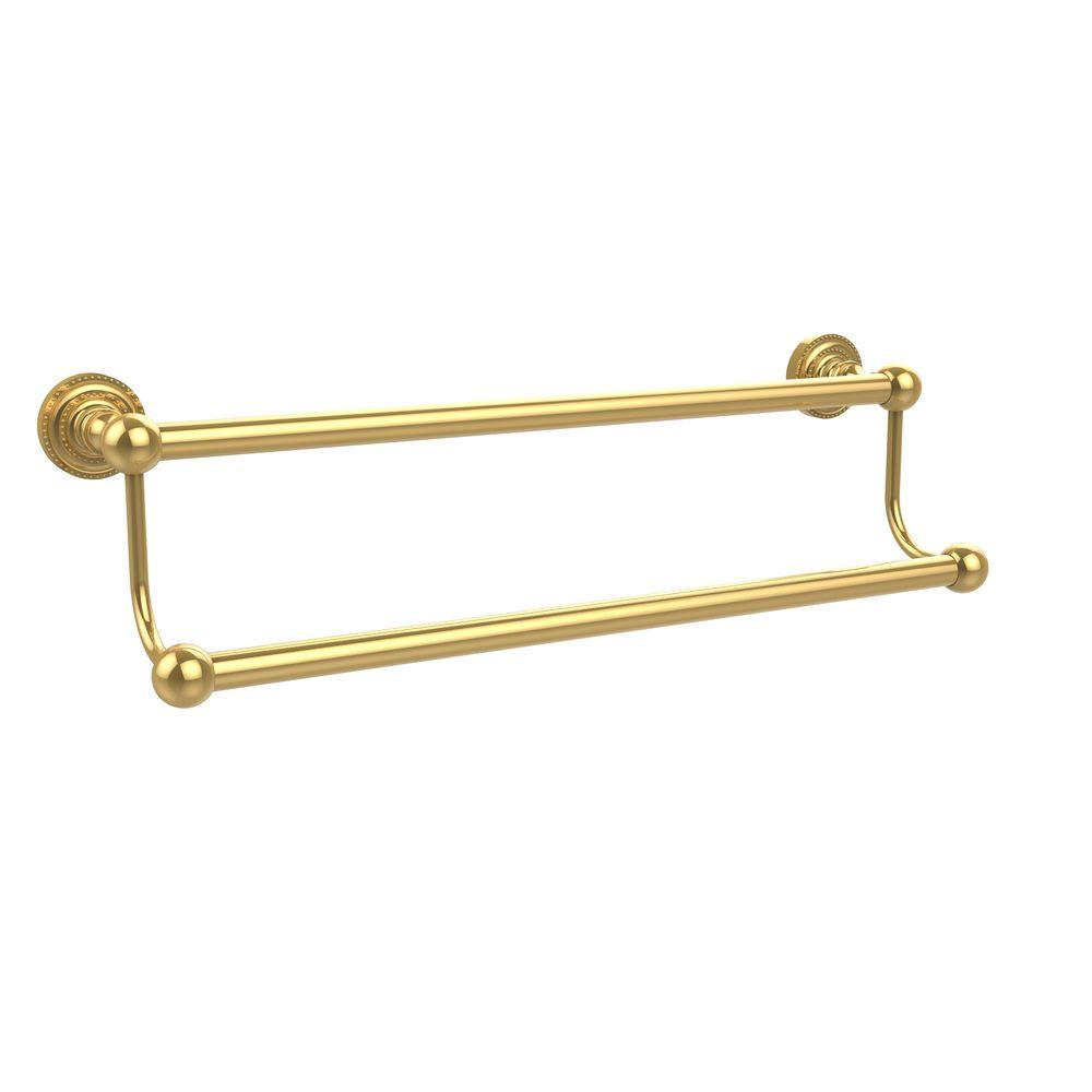 Allied Brass Dottingham Collection 30 in. Double Towel Bar in Polished