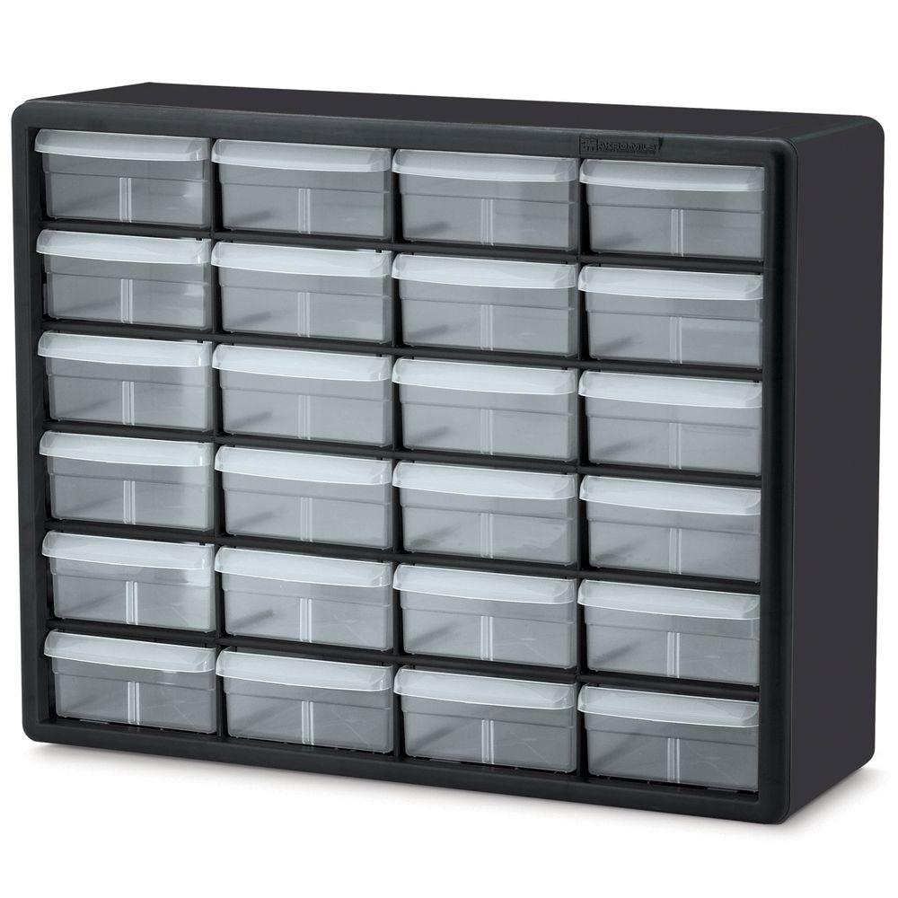 Akro Mils 24 Compartment Small Parts Organizer Cabinet 10124 The
